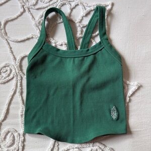 Free People green ribbed tank top XS
